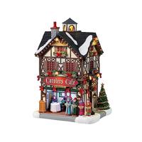 Lemax carolers cafe verlicht kersthuisje Caddington Village 2023 - thumbnail