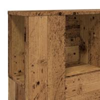 Hoofdbordkast 120x19x104,5 cm bewerkt hout oud houtkleurig - thumbnail