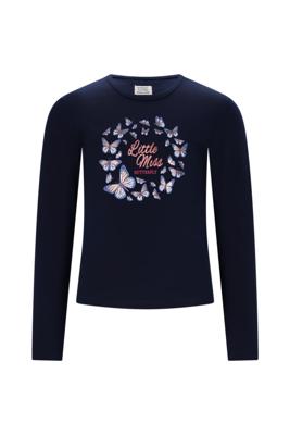 Le Chic winter t-shirt meisjes - navy blauw - Norma - vlinder