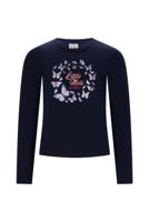 Le Chic winter t-shirt meisjes - navy blauw - Norma - vlinder - thumbnail