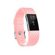 Fitbit Charge 2 siliconen bandje - Maat: Large - Roze Fitbit Charge 2 siliconen bandje - Maat: Large - Roze