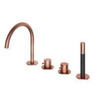 Inbouw Badrandcombinatie Hotbath Cobber Met Uitloop en 2-weg Omstel Geborsteld Koper (incl. Handdouche) Living Colours - thumbnail