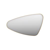 INK SP22 Spiegel - 80x4x50cm - organisch - in stalen kader - links aluminium Mat goud 8409352 - thumbnail