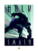 Kunstdruk Marvel - Deco Hulk - 60x80cm - thumbnail