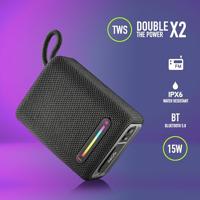 Dankzij de draagbare Bluetooth®-luidsprekers NGS Roller Furia 1 Black Zwart 15 W - thumbnail