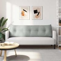 VidaXL Rugkussen lichtgrijs 160 x 24 x 50 cm fluweel - thumbnail