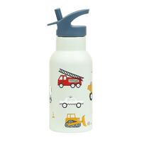 Roestvrijstalen fles voor jongens VOERTUIGEN A Little Lovely Company, 350 ml bleekblauw - thumbnail