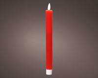 Dinerkaars LED ribbel 24cm rood 2 st. - thumbnail