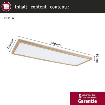 Paulmann 71036 Atria LED-wandlamp LED 22 W Hout
