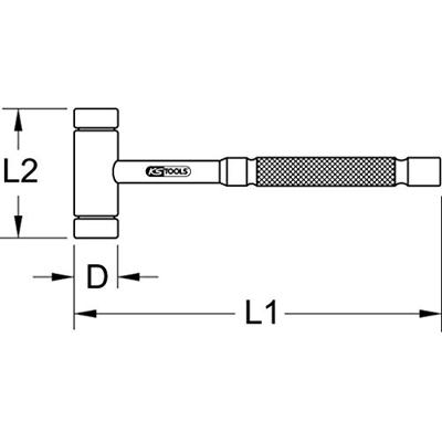 KS Tools 140.2082 1402082 Messinghamer 1400 g 260 mm 1 stuk(s)
