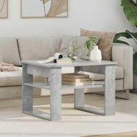 Salontafel met opslag Beton Grijs 64 x 54 x 44 cm Bewerkt hout - thumbnail