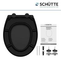 Toiletbril Schutte Lupos Softclose en Quick-Release Mat Zwart - thumbnail