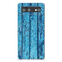 Google Pixel 6 | Bumper Hoesje | Wood Blue - thumbnail