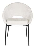 ZILT Eetkamerstoel 'Danon' Chenille, kleur Off White - thumbnail