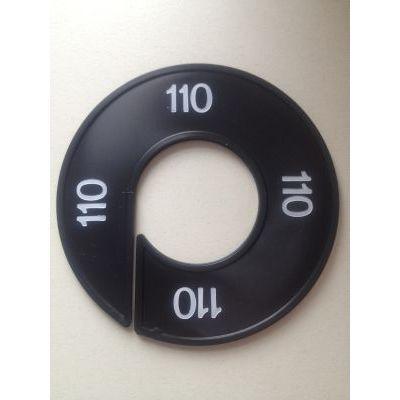 Maatring 9cm zwart/wit 110