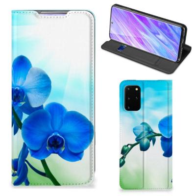 Samsung Galaxy S20 Plus Smart Cover Orchidee Blauw - Cadeau voor je Moeder Samsung Galaxy S20 Plus Smart Cover Orchidee Blauw - Cadeau voor je Moeder