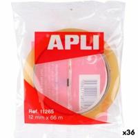 Plakband Apli Transparant 12 mm 66 m (36 Stuks) - thumbnail