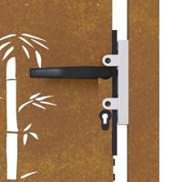 Poort 105x130 cm bamboe-ontwerp cortenstaal - thumbnail