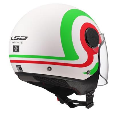 LS2 "of558 sphere lux ii urby" jethelm helmet of558 sph. lux ii urby wh/green/red xl