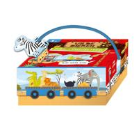Lantaarn Publishers Boek en puzzeltrein wilde dieren - thumbnail