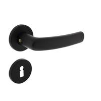 Intersteel Deurkruk Denham op rozet met sleutelplaatjes - aluminium/zwart - thumbnail