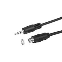 Lyndahl Jackplug Audio Adapterkabel [1x Jackplug male 3,5 mm - 1x Jackplug female 3,5 mm] 1 m Zwart - thumbnail