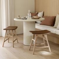 Ethnicraft Ronde Bistrotafel 'Elements' Microcement, 90cm, kleur Off White - thumbnail