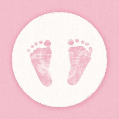 Basic Servetten baby voetjes meisje 25 cm 20 stuks