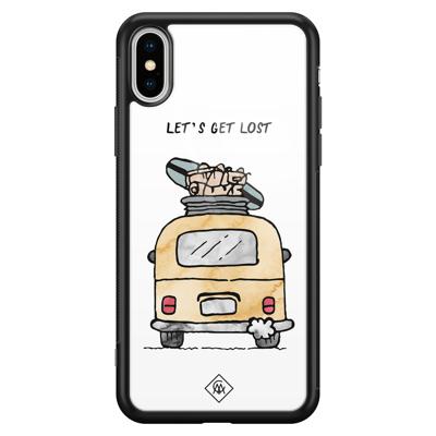 iPhone XS Max glazen hardcase - Let's get lost iPhone XS Max glazen hardcase - Let's get lost