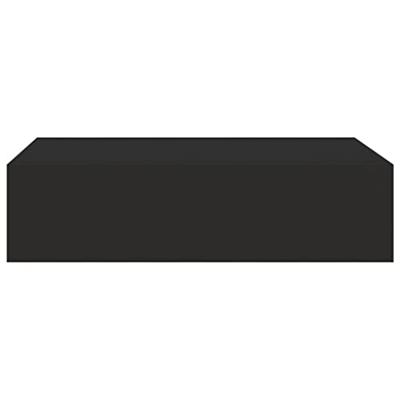 Wandschappen 2 st met lade 40x23,5x10 cm MDF zwart Wandschappen 2 st met lade 40x23,5x10 cm MDF zwart