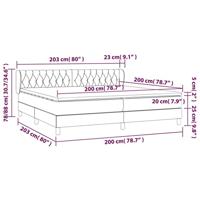 Boxspring met matras stof taupe 200x200 cm - thumbnail