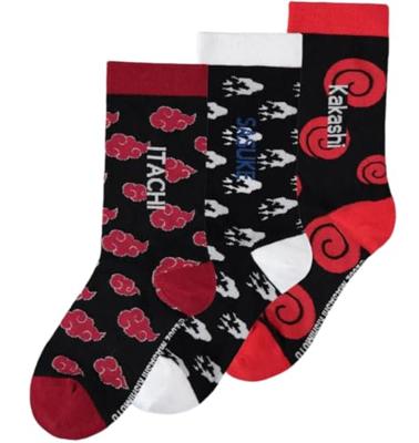 Naruto Socks Sasuke, Kakashi, Itachi 3-Pack 43-46