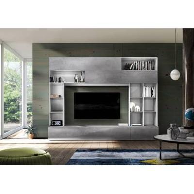 Benvenuto Design Pratiko TV wandmeubel Wit/Beton