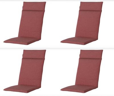 Kussen hoog 50x120 universeel outdoor Manchester rood (4 stuks) Madison - Madison
