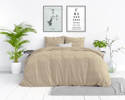 Dreamhouse - Stone Washed Dekbedovertrek 100% Katoen - Zand - 200 x 220