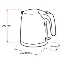 Melitta Waterkoker Prime Aqua Mini RVS/Zwart 1L 2200W - thumbnail