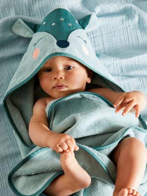 Badcape + washandje Hertje groen Badcape + washandje Hertje groen