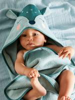 Badcape + washandje Hertje groen - thumbnail