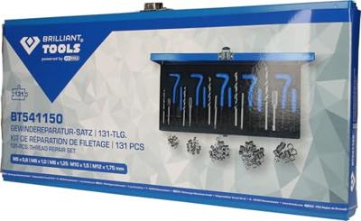 Brilliant Tools BT541150 Schroefdraadreparatieset, 131-delig