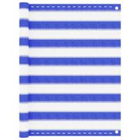 Balkonscherm 90x500 cm HDPE blauw en wit - thumbnail