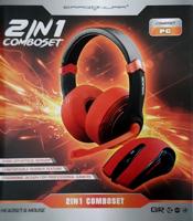 Dragon War Mouse + Headset 2in1 Comboset (Rood) - thumbnail