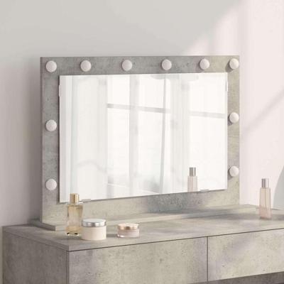 VidaXL Schmink spiegel rechthoekig beton grijs 80 x 55 x 18 cm