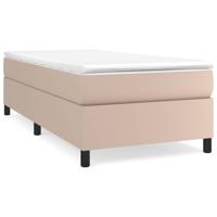 Boxspring met matras kunstleer cappuccinokleurig 90x200 cm - thumbnail