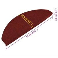 VidaXL Trapmatten zelfklevend 15 st 65x22,5x3,5 cm rood - thumbnail