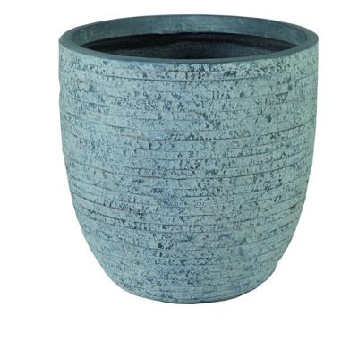 Bloempot Utah egg pot washed grey d32h31 Fiberclay clayfibre MCollections - Mcollections