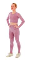 Xtreme Sportswear Dames Sportset - Sportlegging + Sport Croptop - Roze-XL - thumbnail
