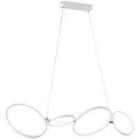 LED Hanglamp - Trion Rondy - 37W - Warm Wit 3000K - Dimbaar - Rechthoek - Mat Wit - Aluminium - thumbnail