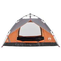 VidaXL Koepeltent 2-persoons snelontgrendeling grijs en oranje - thumbnail