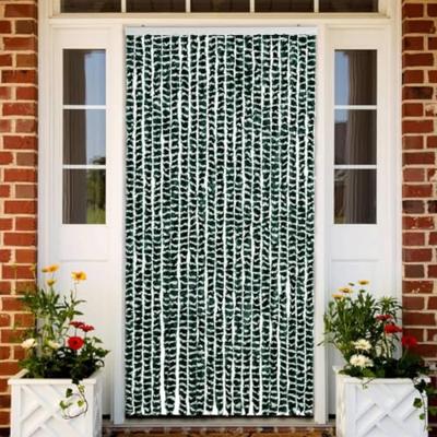 VidaXL Vliegengordijn 90x220 cm chenille groen en wit VidaXL Vliegengordijn 90x220 cm chenille groen en wit