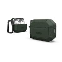 URBAN ARMOR GEAR Scout Case voor Apple AirPods Pro 2022 hoes [compatibel met draadloos opladen/status led zichtbaar, gestructureerde TPU, afneembare karabijnhaak] olijf - thumbnail